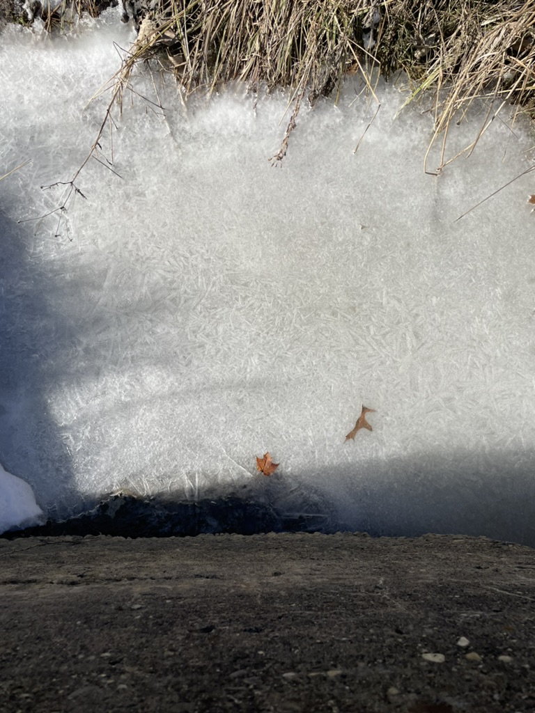 Ice-d over creek with nice patterns
